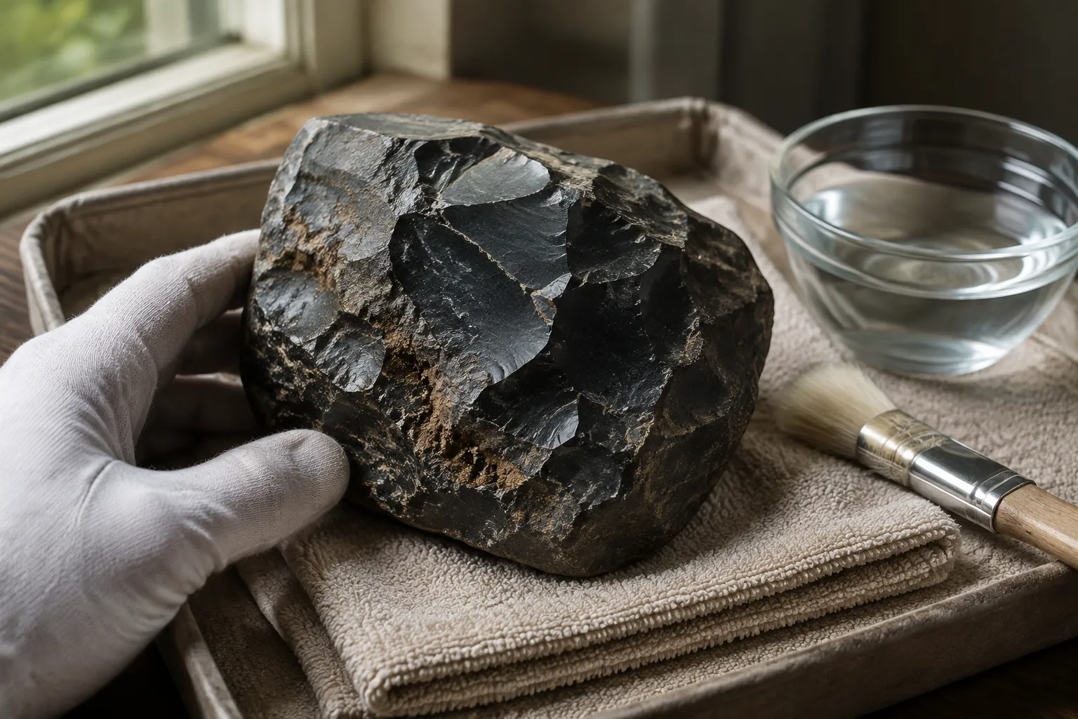 How to Clean Dirt from Raw Obsidian Without Chipping It